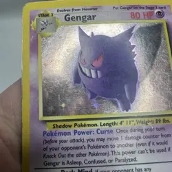 Pokemon TCG Gengar Fossil Holo Card 5/62 Unlimited Rare Damaged Poor - Image 3