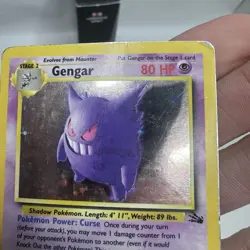 Pokemon TCG Gengar Fossil Holo Card 5/62 Unlimited Rare Damaged Poor - Image 4