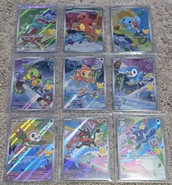 Pokemon TCG First Partner Illustration Collection NM Promos Full SET! - Image 1