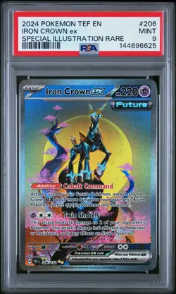 Iron Crown EX 206/162 Special Illustration Rare Pokemon PSA 9 *625 - Image 1