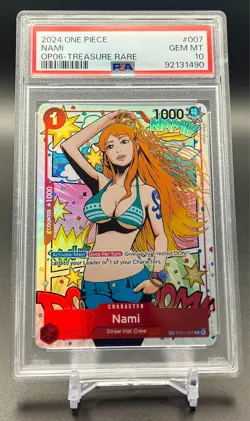 2024 One Piece Nami Treasure Rare ST01-007 OP06 PSA 10 GEM MINT Wings of Captain - Image 1