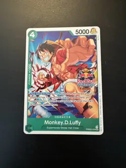 Bandai Red Bull Double Don!! One Piece Card Game Promo Monkey D. Luffy & DON!! … - Image 2