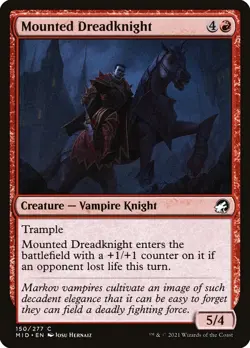 Mounted Dreadknight #150/277 MTG Midnight Hunt MID Common NM x4 - Image 1