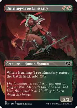 MTG - Burning-Tree Emissary - Borderless - Double Masters 2022 - Magic - Image 1