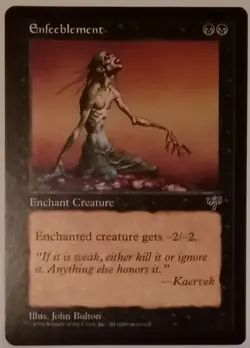 Enfeeblement #121 MTG Mirage Common MP - Image 1