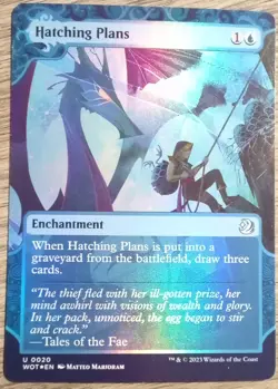 Hatching Plans #0020 MTG Wilds Of Eldraine Enchanting Tales FOIL Uncommon NM - Image 1
