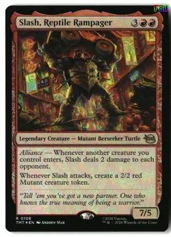 MTG Slash, Reptile Rampager [TMT - 108] NM Foil 4-93 NM - Image 1