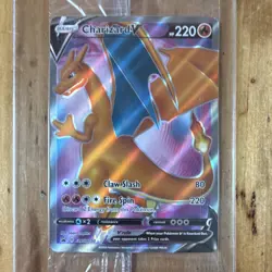 Charizard V SWSH050 Full Art Promo Holo Sword & Shield Pokemon Card (SEALED) - Image 1