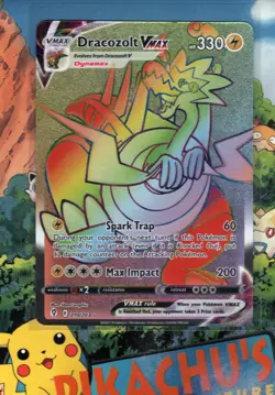 Pokemon TCG Dracozolt VMAX Rainbow Secret Rare 210/203 Evolving Skies NM/M - Image 1