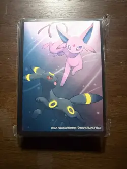 Pokemon TCG Prismatic Evolutions Umbreon Espeon (65) Sleeves Sealed - Image 1
