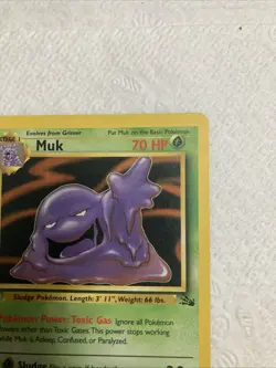 Pokemon TCG Muk Non-Holo Fossil Card 28/62 Vintage 1999 LP Condition - Image 4