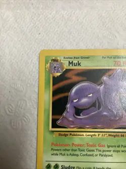 Pokemon TCG Muk Non-Holo Fossil Card 28/62 Vintage 1999 LP Condition - Image 5