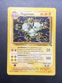 Pokemon Card TCG Magneton Fossil Card 26/62 Unlimited Non-Holo Rare NM/VLP - Image 1