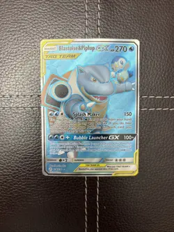 Pokemon TCG - Blastoise & Piplup GX 214/236 - Cosmic Eclipse - MP/LP Ultra Rare - Image 1