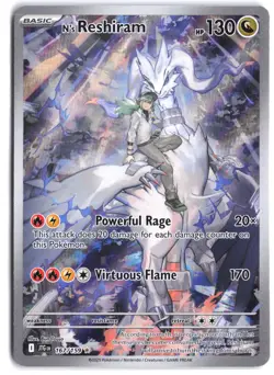 N's Reshiram 167/159 Illustration Rare Journey Together Pokemon - Image 1