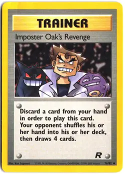 Imposter Oak's Revenge 76/82 Uncommon Team Rocket Pokemon Unlimited - Image 1