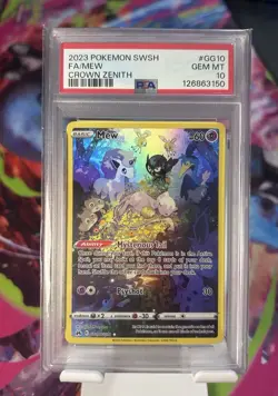 Pokemon Mew GG10/GG70 Crown Zenith Ultra Rare Holo PSA 10 60 HP EN - Image 1
