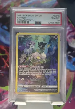 Pokemon Mew GG10/GG70 Crown Zenith Ultra Rare Holo PSA 10 60 HP EN - Image 2