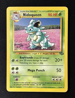 🌴 Nidoqueen 23/64 Jungle Unlimited Regular Non-Holo MP/HP WOTC Vintage Pokemon - Image 2