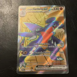 CYNTHIA'S GARCHOMP EX 215/182 ULTRA RARE DESTINED RIVALS POKEMON - Image 1