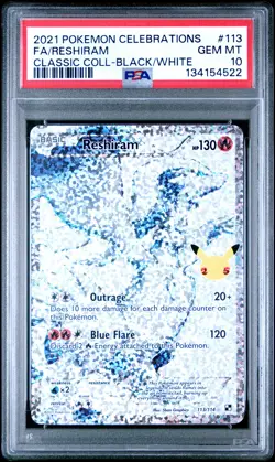 PSA 10 - Reshiram 113/114 SWSH Celebrations Classic Collection - Pokemon - Image 1
