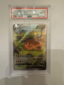 Charizard V 2022 Pokemon SWSH BSP Ultra Premium Collection PSA 8 - Image 1