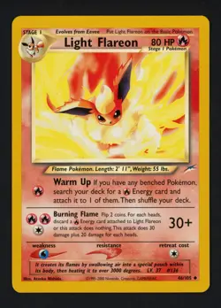 Light Flareon 46/105 Neo Destiny Unlimited Uncommon Pokemon TCG - Image 1