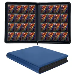 1000+ Pockets Trading Card Binder 16-Pocket Card Ablum Compatible w/ MTG (Blue) - Image 1