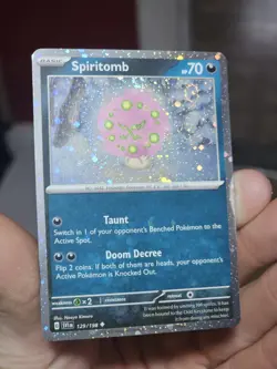 Pokemon TCG Spiritomb 129/198 Cosmos Holo With Holo Bleed And 3 Swirls!! NM - Image 3