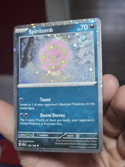 Pokemon TCG Spiritomb 129/198 Cosmos Holo With Holo Bleed And 3 Swirls!! NM - Image 4