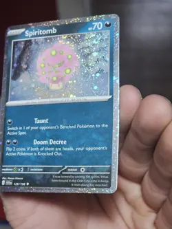 Pokemon TCG Spiritomb 129/198 Cosmos Holo With Holo Bleed And 3 Swirls!! NM - Image 5