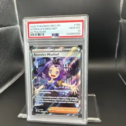 2025 Pokemon Mega Evolutions Acerola’s Mischief #165 Ultra Rare EN Graded PSA 10 - Image 5