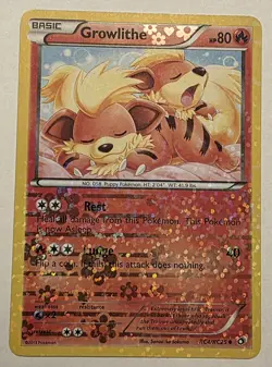 Pokemon Growlithe RC4/RC25 Legendary Treasures Radiant Collection Reverse Holo - Image 1