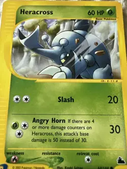 Pokemon TCG Heracross Skyridge 64/144 Non-Holo E Series WOTC Vintage LP - Image 3