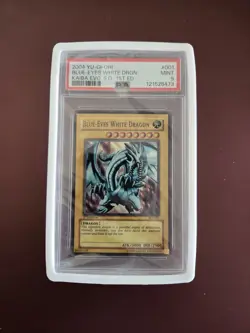 2004 Yu-Gi-Oh! Blue-Eyes White Dragon PSA 9 NM-MT SKE-001 1st Edition Super Rare - Image 1