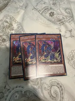 BLZD-EN002 Power Vice Dragon Secret Rare Yu-Gi-Oh! Playset x3 - Image 1