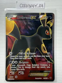 Umbreon EX 119/124 XY Fates Collide 2016 Full Art Holo Rare Pokemon Card TCG - Image 1