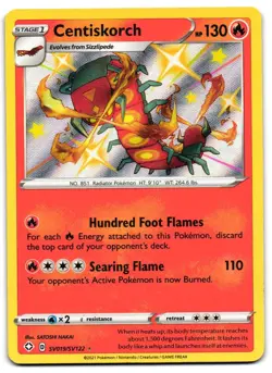 Centiskorch SV019/SV122 - Shining Fates Shiny Vault Pokemon TCG - M/LP Card - Image 1
