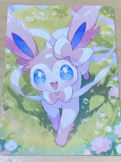 Anime ART STYLE Sylveon Fan Full Art Pokemon Custom Card/perfect bookmark - Image 2