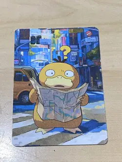 Anime ART STYLE Psyduck Fan Full Art Pokemon Custom Card/perfect bookmark - Image 2
