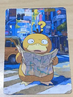 Anime ART STYLE Psyduck Fan Full Art Pokemon Custom Card/perfect bookmark - Image 3