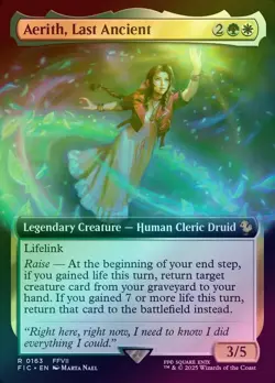 FOIL Aerith, Last Ancient (Commander: Final Fantasy) - Extended Art - NM MTG - Image 1