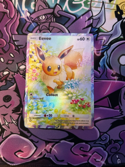 Pokemon Eevee. Pokemon Pocket TCG Card. FAN ART Pokemon Card. Textured. CUSTOM - Image 1