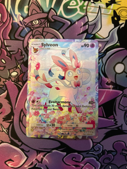 Pokemon Sylveon. Pokemon Pocket TCG Card. FAN ART Pokemon card. Textured. CUSTOM - Image 1