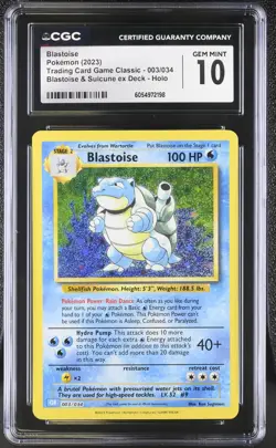 2023 Pokemon Trading Card Game Classic - Blastoise #003/034 CGC 10 Gem Mint - Image 1