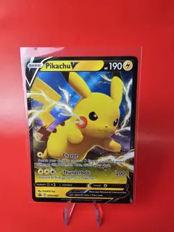 Pikachu V Swsh061 Pokemon Promo Card from Sword & Shield - Near Mint - Image 1