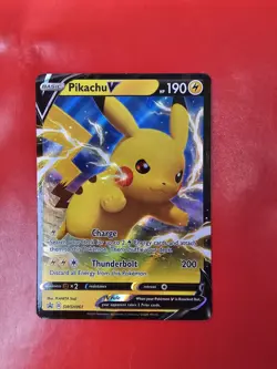 Pikachu V Swsh061 Pokemon Promo Card from Sword & Shield - Near Mint - Image 3