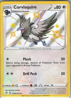 Corvisquire SV102/SV122 Shining Fates: Shiny Vault - Pokemon Card - NM - Image 1