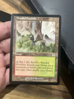 MTG Magic The Gathering Wooded Foothills Onslaught NM - Image 2