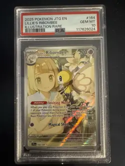 2025 Pokemon Journey Together Lillie's Ribombee #164/159 PSA 10 GEM MINT - Image 1